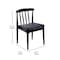 Flash Furniture Chester Solid Wood Black Dining Chair w/Curved Spindle Backrest and Black Vinyl Seat XU-DG-W0359-BLK-GG - alternate 9